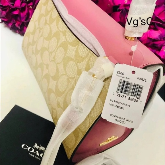 ❤️SOLD❤️Coach Tilly Top Handle In Signature Canvas With Butterfly Applique - Picture 3 of 9